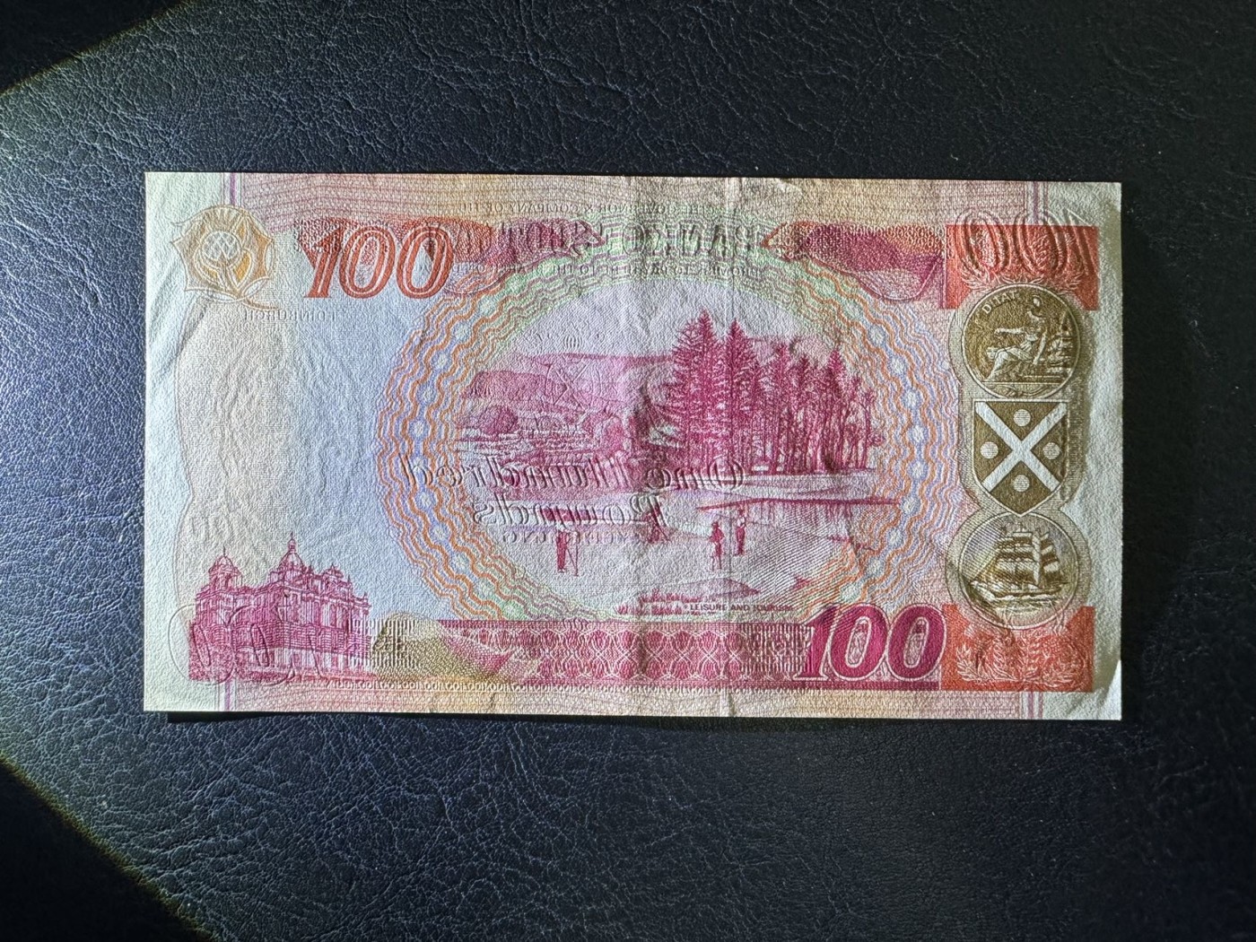收藏联盟Quantum Auction 第327期拍卖  苏格兰银行2003年100镑纪念钞 品相AU-  号码无457