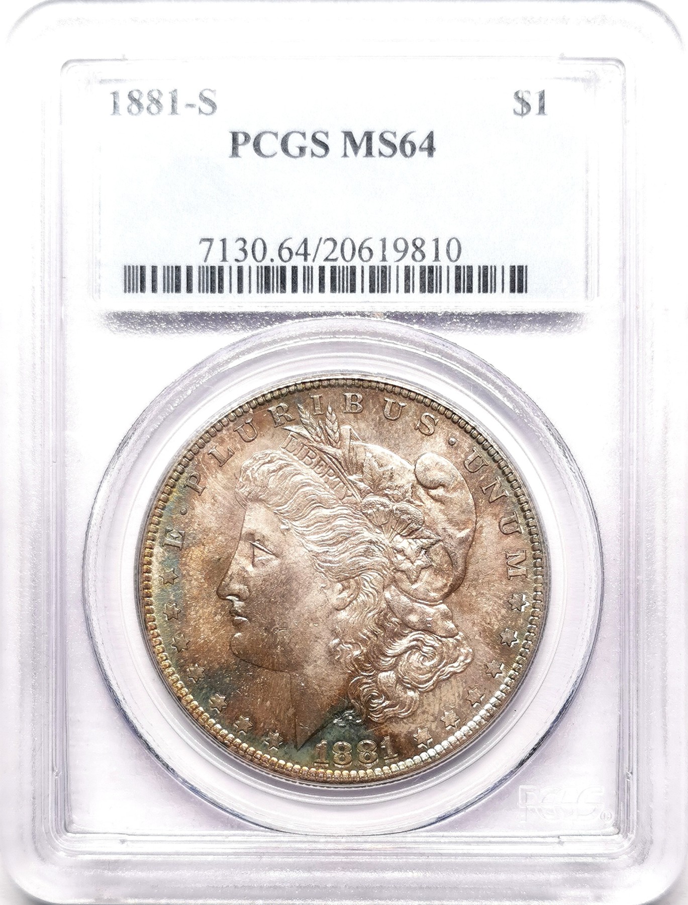 凡希社世界钱币微拍第二百六十一期（龙年开运场） 1881S美国摩根壹元PCGS-MS64