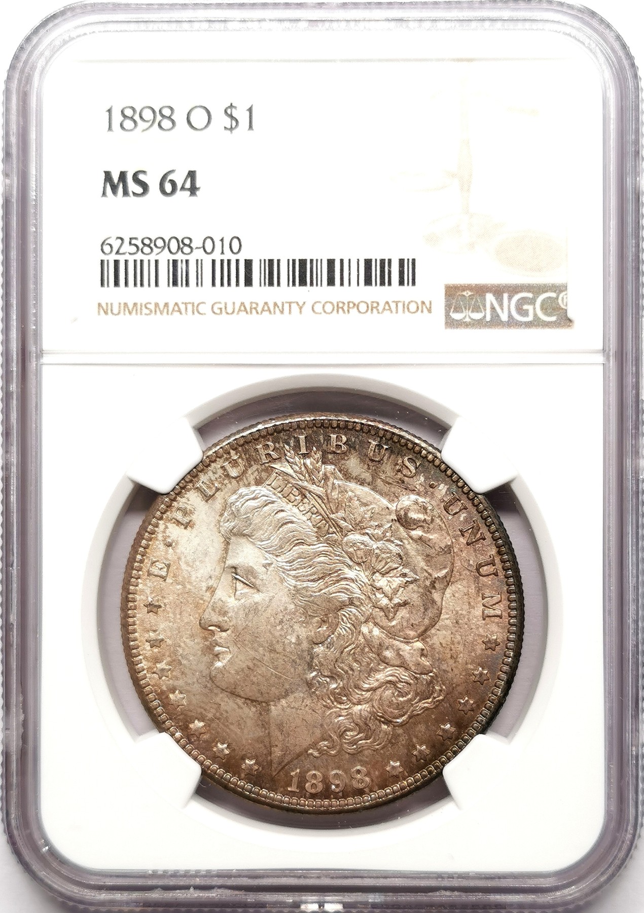 凡希社世界钱币微拍第二百六十一期（龙年开运场） 1898O美国摩根壹元NGC-MS64