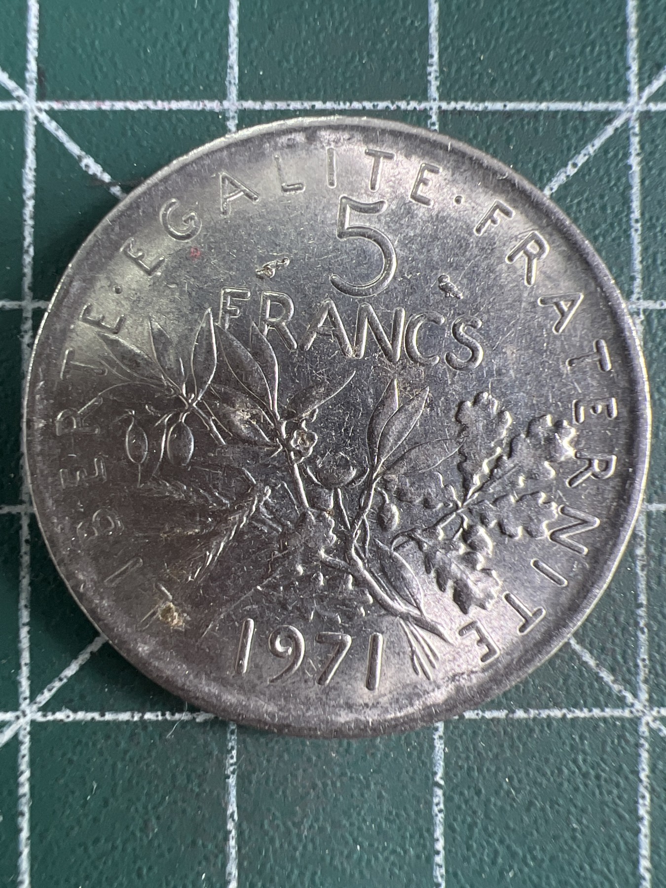 第625期 硬币专场 （无押金，捡漏，全场50包邮，偏远地区除外，接收代拍业务） 法国5法郎 1971年