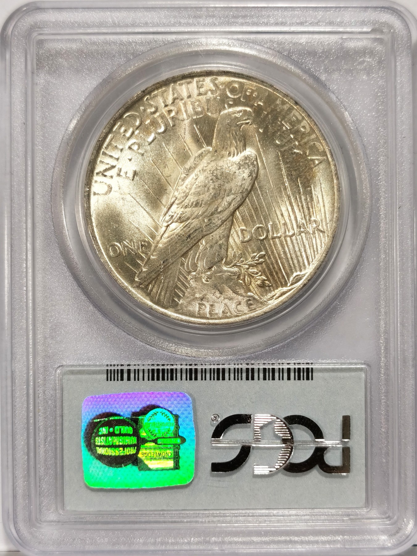 博洋堂世界钱币拍卖第066期（全场包邮） 1922-P 和平银元 PCGS MS64 未流通 漂亮的硬币，原汁原味老包浆，币面清爽干净又漂亮，打制精美，银光闪烁，状态极佳。PC早期经典小白盒老盒严评无官网图