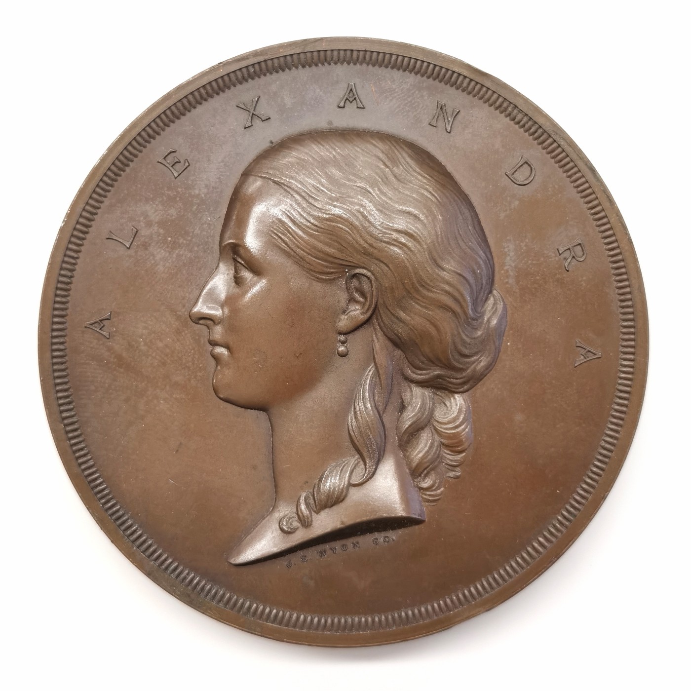 博洋堂世界钱币拍卖第066期（全场包邮） 1863年英国 丹麦亚历山德拉公主访问金融城纪念大铜章 铸量仅仅350枚 作者WYON 原盒好品