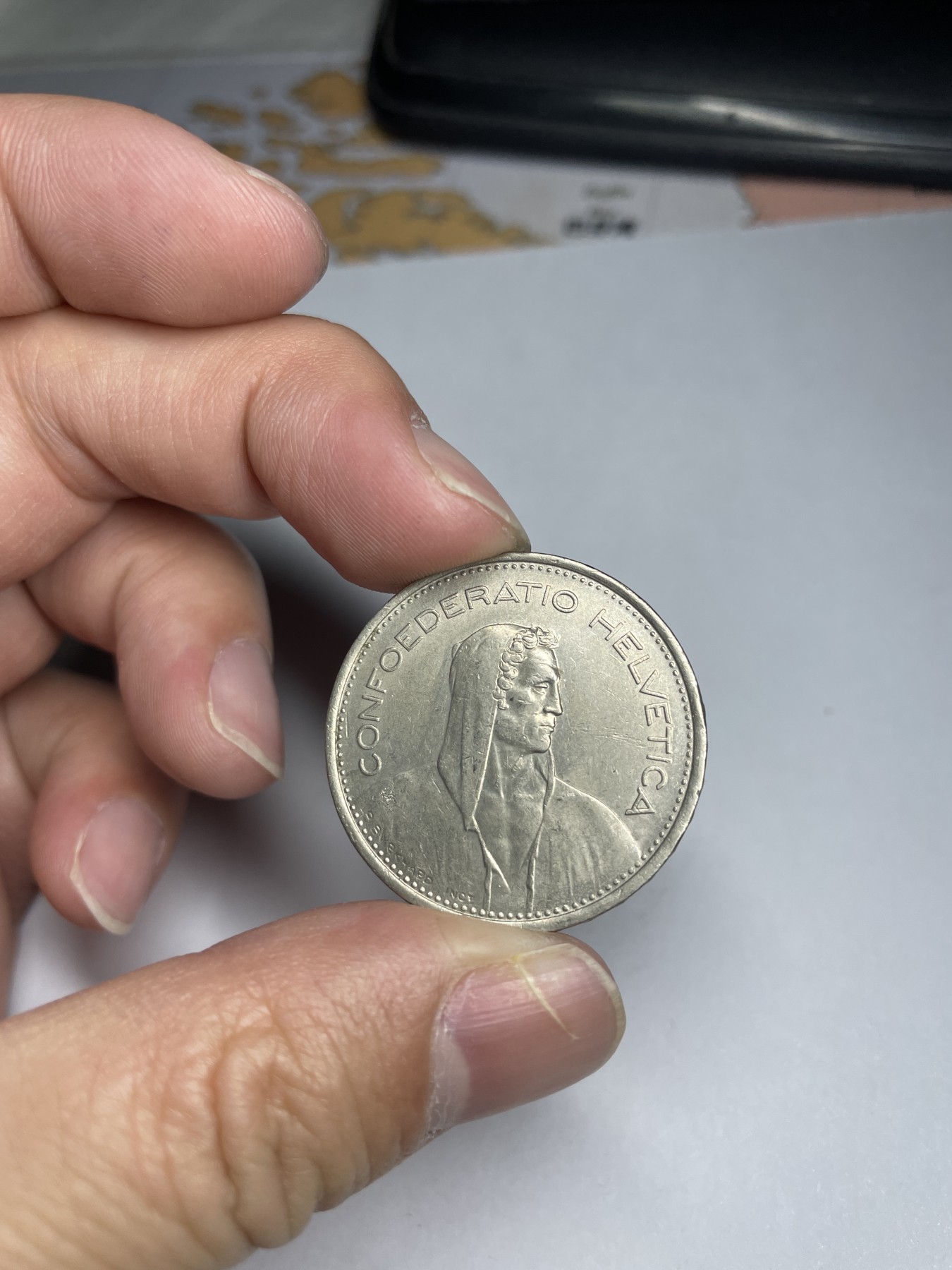 集古藏今回流外币2024年第一场 1968年瑞士5法郎