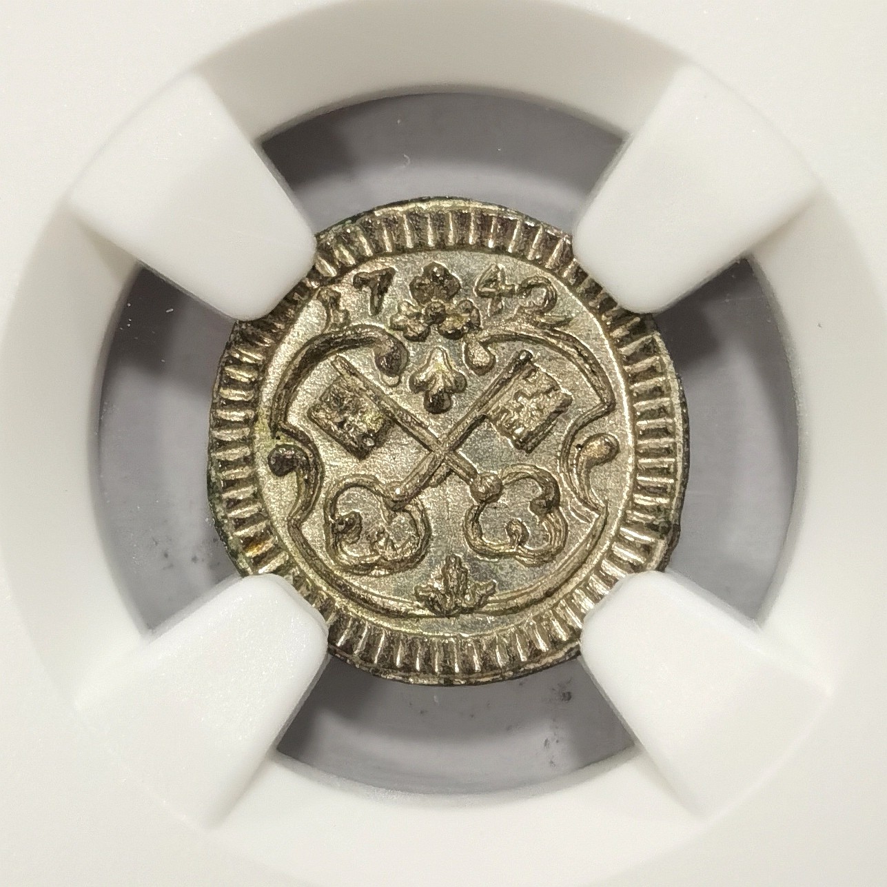 博洋堂世界钱币拍卖第066期（全场包邮） NGC MS64 德国雷根斯堡1742年1芬尼银币