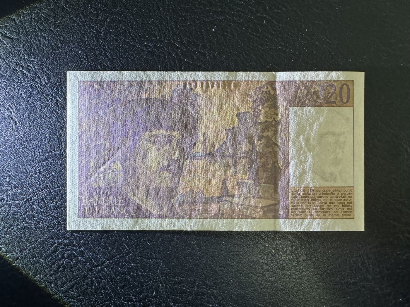 收藏联盟Quantum Auction 第327期拍卖  法国1993年20法郎 品相UNC 有一个点钞痕 音乐家德彪西
