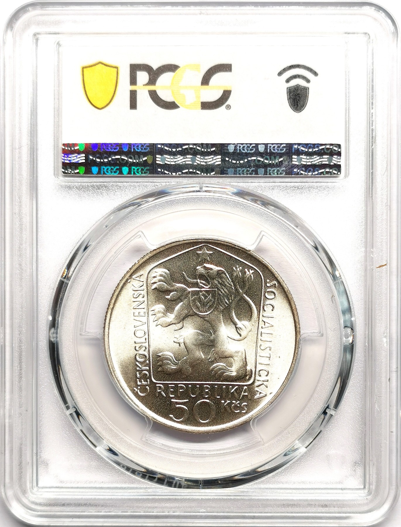凡希社世界钱币微拍第二百六十一期（龙年开运场） 1975捷克斯洛伐克50K纪念银币PCGS-MS69