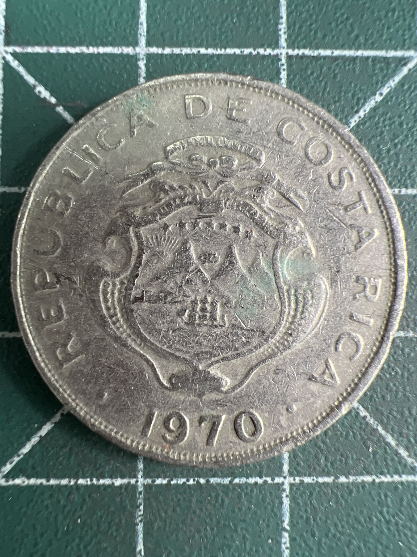 第539期  硬币专场 （无押金，捡漏，全场50包邮，偏远地区除外，接收代拍业务） 哥斯达黎加50分 1970年