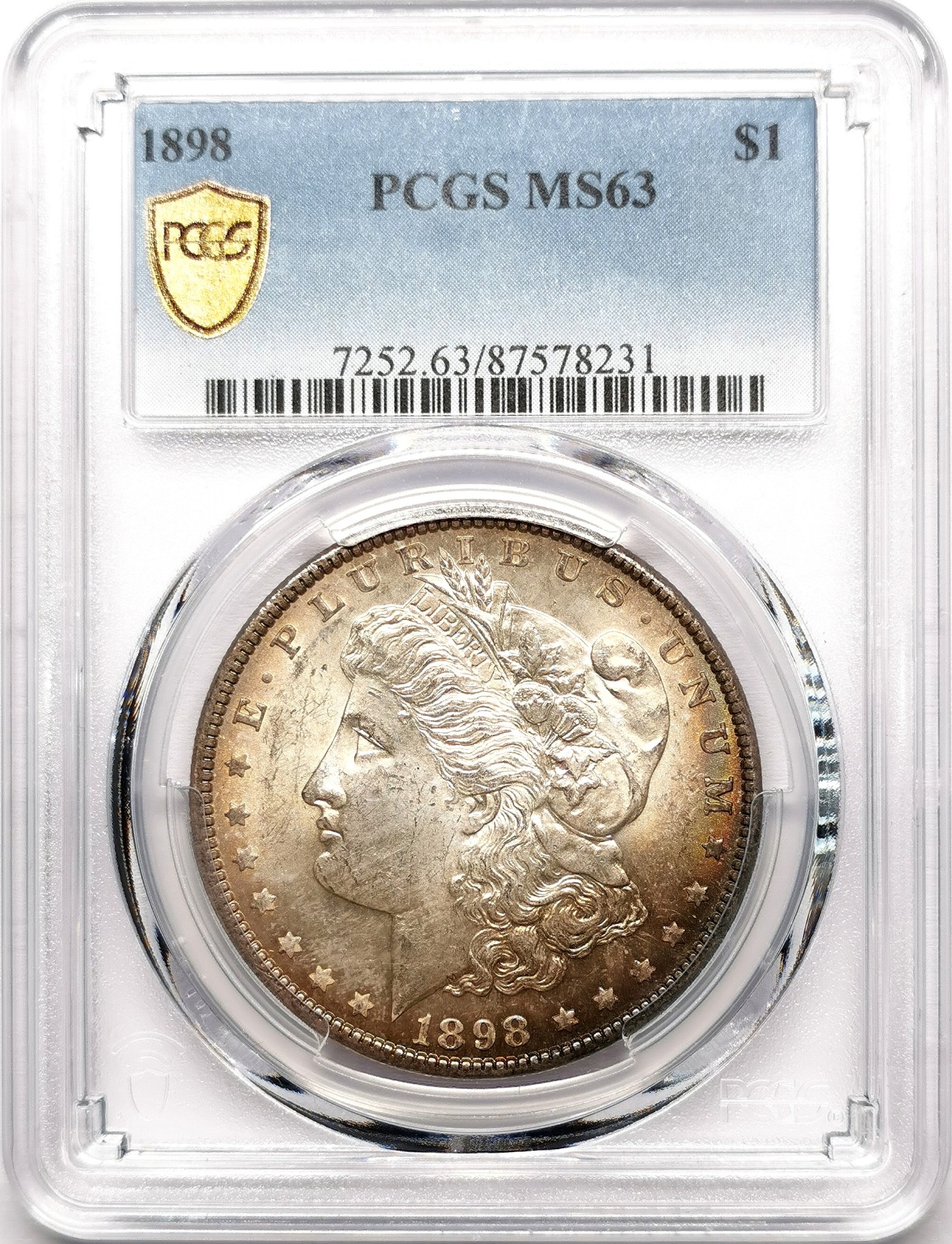 凡希社世界钱币微拍第二百六十一期（龙年开运场） 1898美国摩根壹元PCGS-MS63