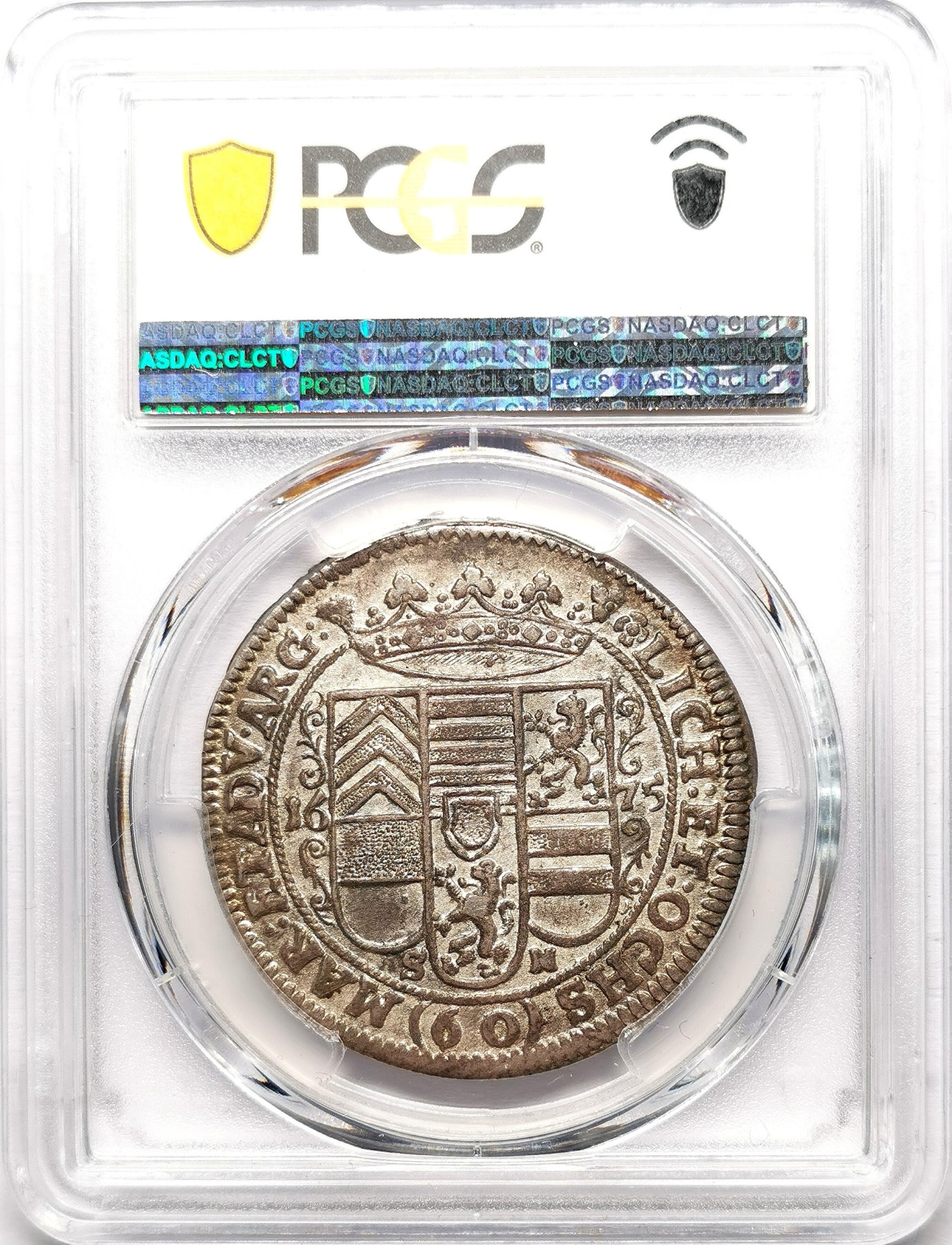 凡希社世界钱币微拍第二百六十一期（龙年开运场） 荐！1675哈瑙-利希滕贝格 弗里德里希60Kr（2/3泰勒）PCGS-MS63 传世欧陆包浆，P唯一最高分！