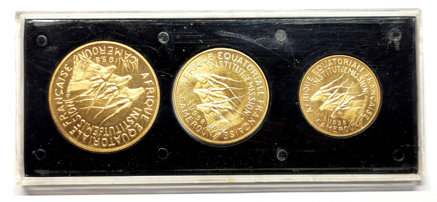 凡希社世界钱币微拍第二百六十一期（龙年开运场） 1978法属喀麦隆FDC三枚套巴黎厂原装！