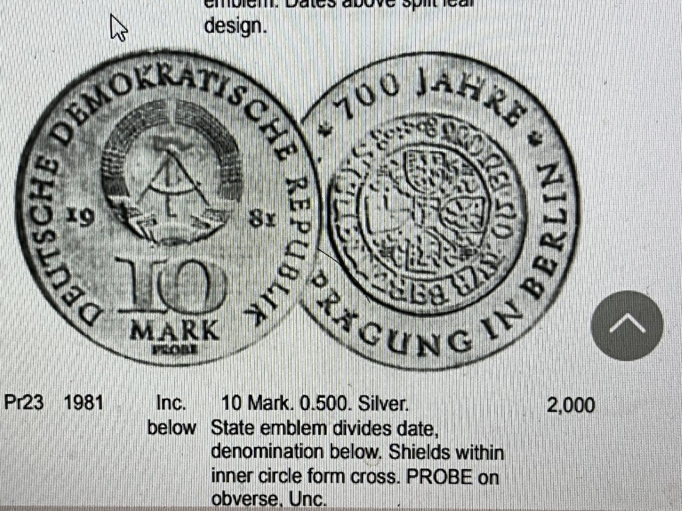 凡希社世界钱币微拍第二百六十一期（龙年开运场） 稀！1981东德柏林造币厂700周年纪念10马克精铸银样币NGC-PF68UC 币中币，罕见的样币品种，书价昂贵！