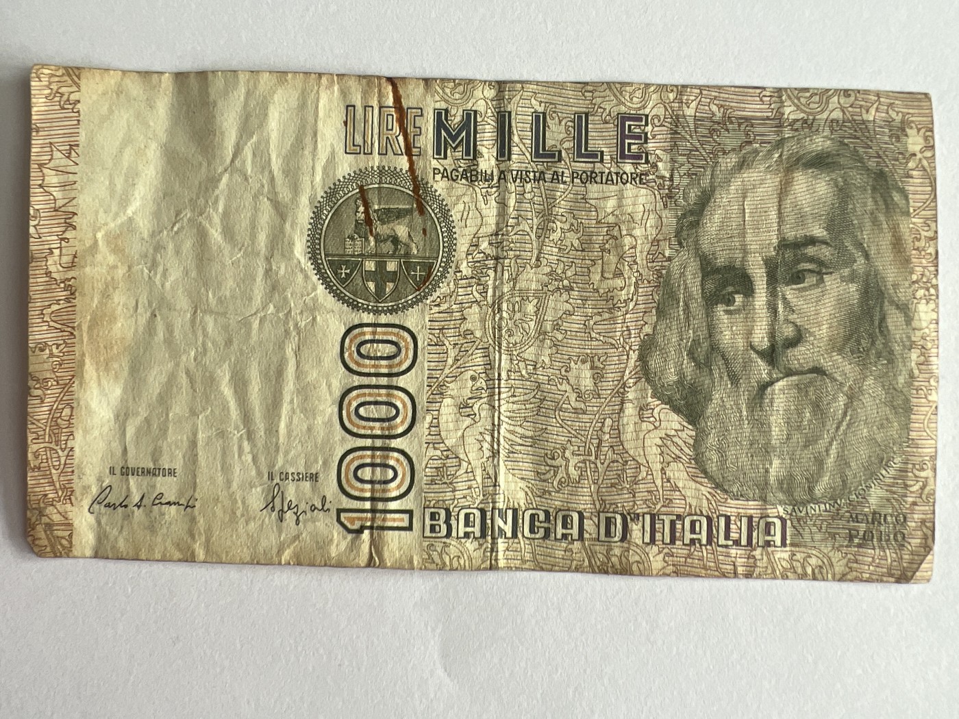 第540期  纸币专场 （无押金，捡漏，全场50包邮，偏远地区除外，接收代拍业务） 意大利1000里拉