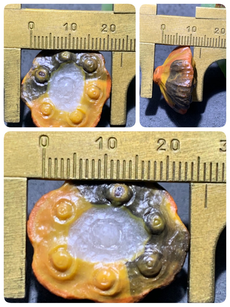 精美亚光冰飘心战国红玛瑙手工雕刻莲蓬吊坠一个