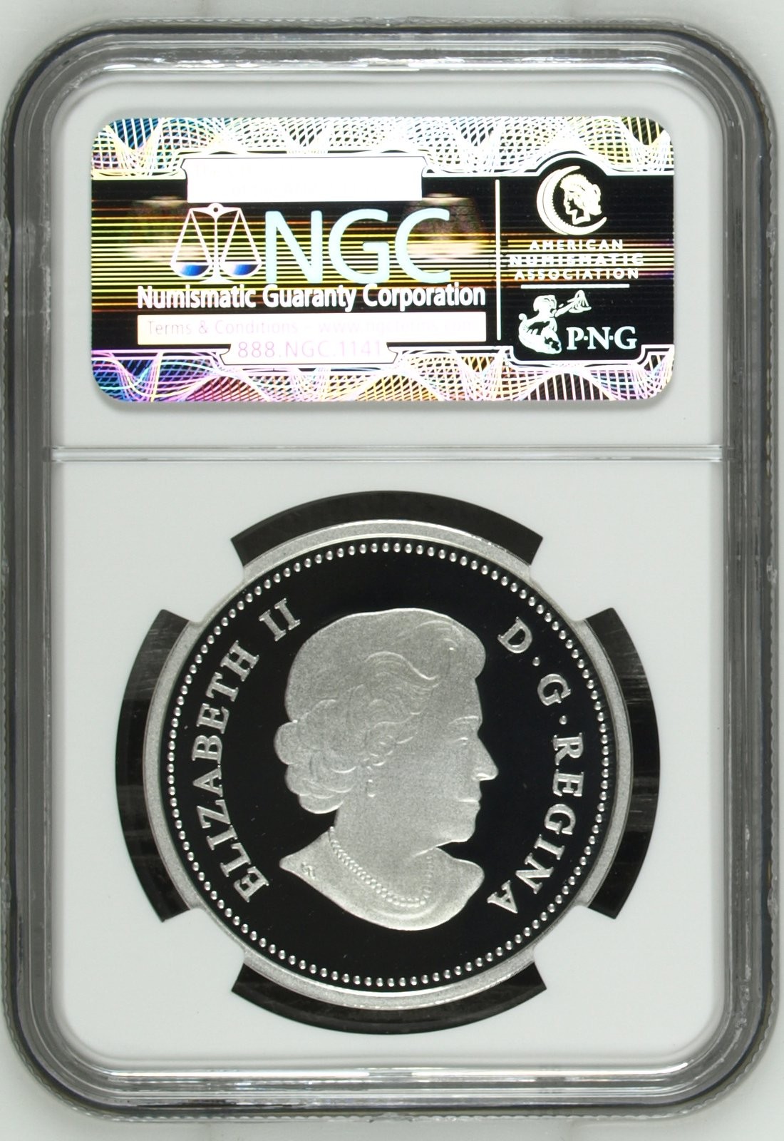 长老汇龙年精选第二场 2014 加拿大白尾鹿角斗20加元精制银币，NGC PF70UC，早期发行标，加拿大标，发行量7500枚