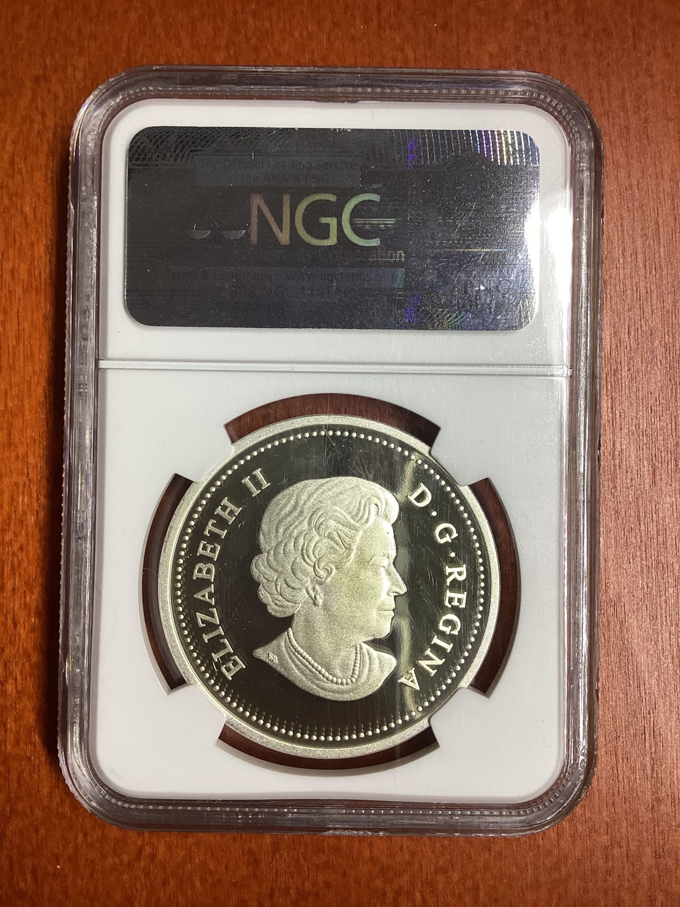 长老汇龙年精选第二场 2014 加拿大白尾鹿角斗20加元精制银币，NGC PF70UC，早期发行标，加拿大标，发行量7500枚