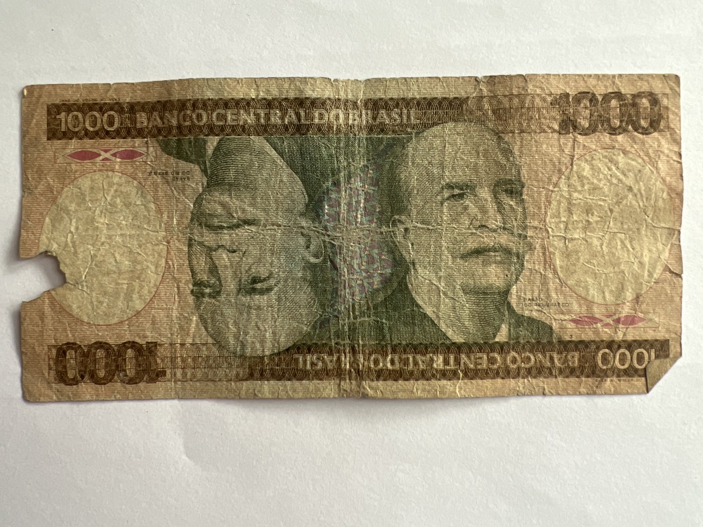 第612期 纸币专场 （无押金，捡漏，全场50包邮，偏远地区除外，接收代拍业务） 巴西1000克鲁塞罗