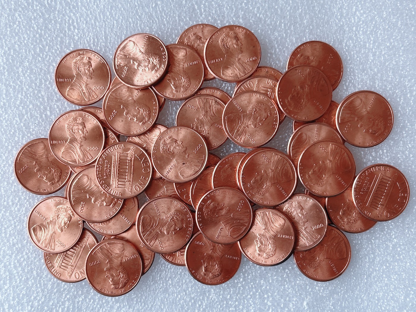 第一海外回流一元起拍收藏 散币专场 第68期 美国2000年1美分 林肯堂 原光品 50枚