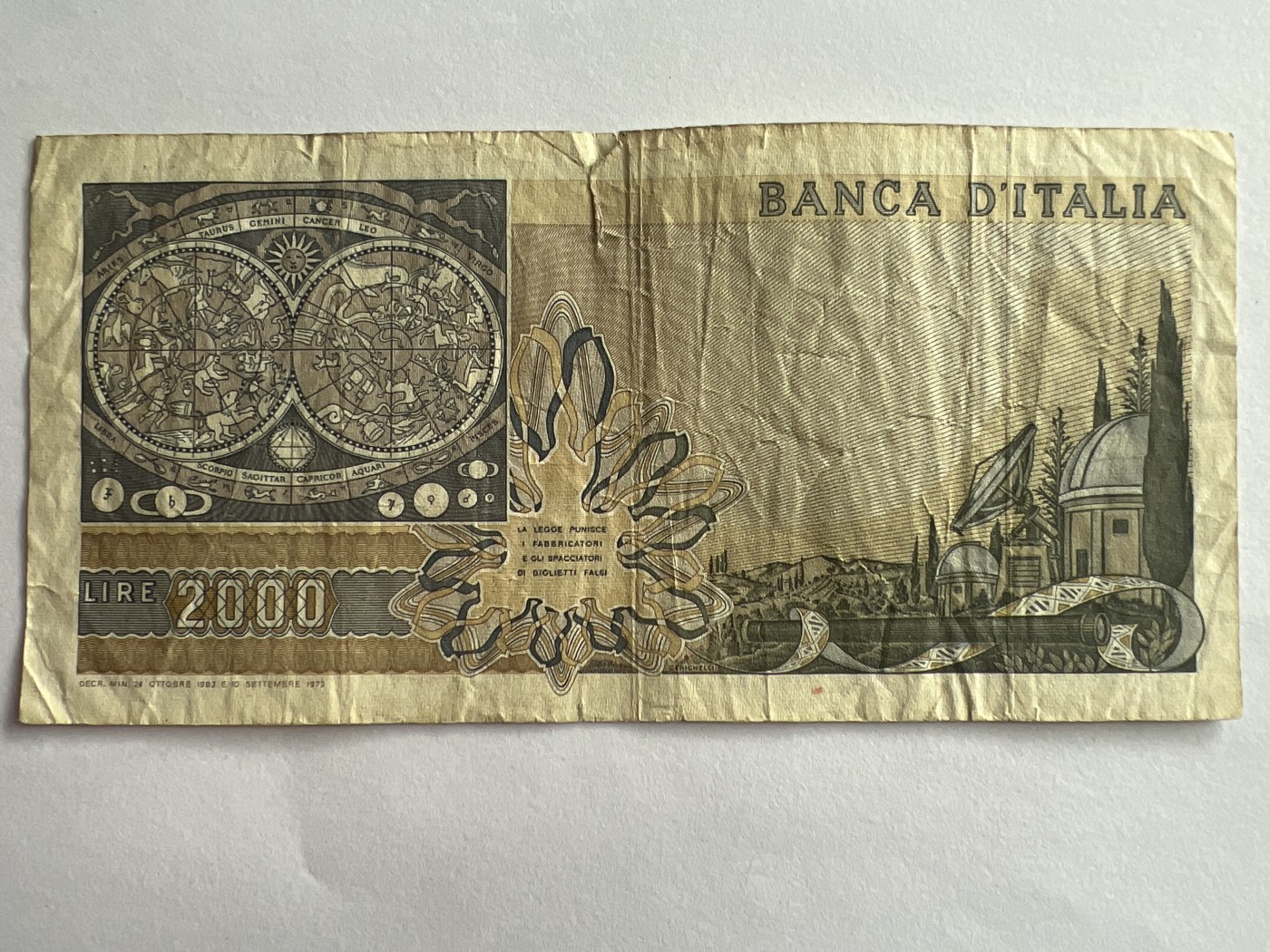 第540期  纸币专场 （无押金，捡漏，全场50包邮，偏远地区除外，接收代拍业务） 意大利2000里拉