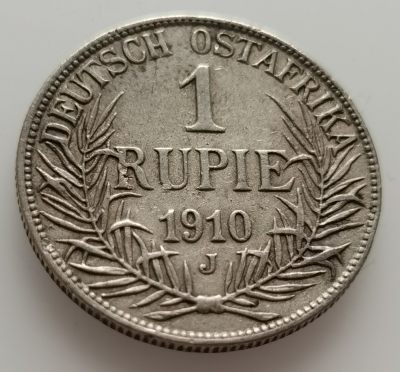  外国纪念币银币专场067（中拍皆有赠品），建议埋价，每周三六两拍，可累积 - 德占东非1910年卢比银币