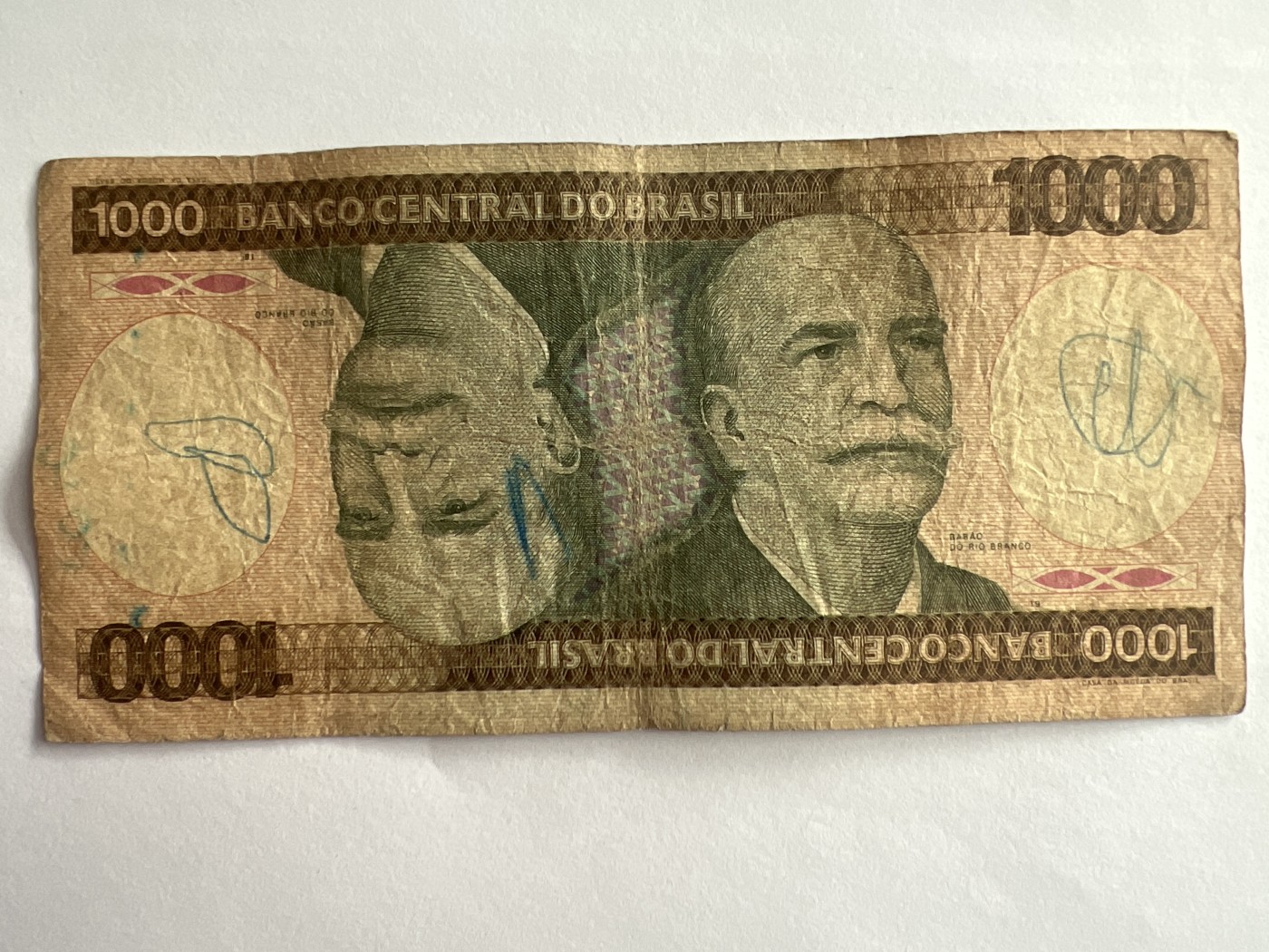 第612期 纸币专场 （无押金，捡漏，全场50包邮，偏远地区除外，接收代拍业务） 巴西1000克鲁塞罗
