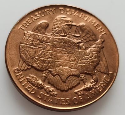  外国纪念币银币专场067（中拍皆有赠品），建议埋价，每周三六两拍，可累积 - 美国财政部1937年旧金山造币厂26克大铜章