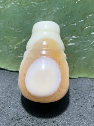 精美保山南红玛瑙红白双色天眼三通佛头一个 - 精美保山南红玛瑙红白双色天眼三通佛头一个