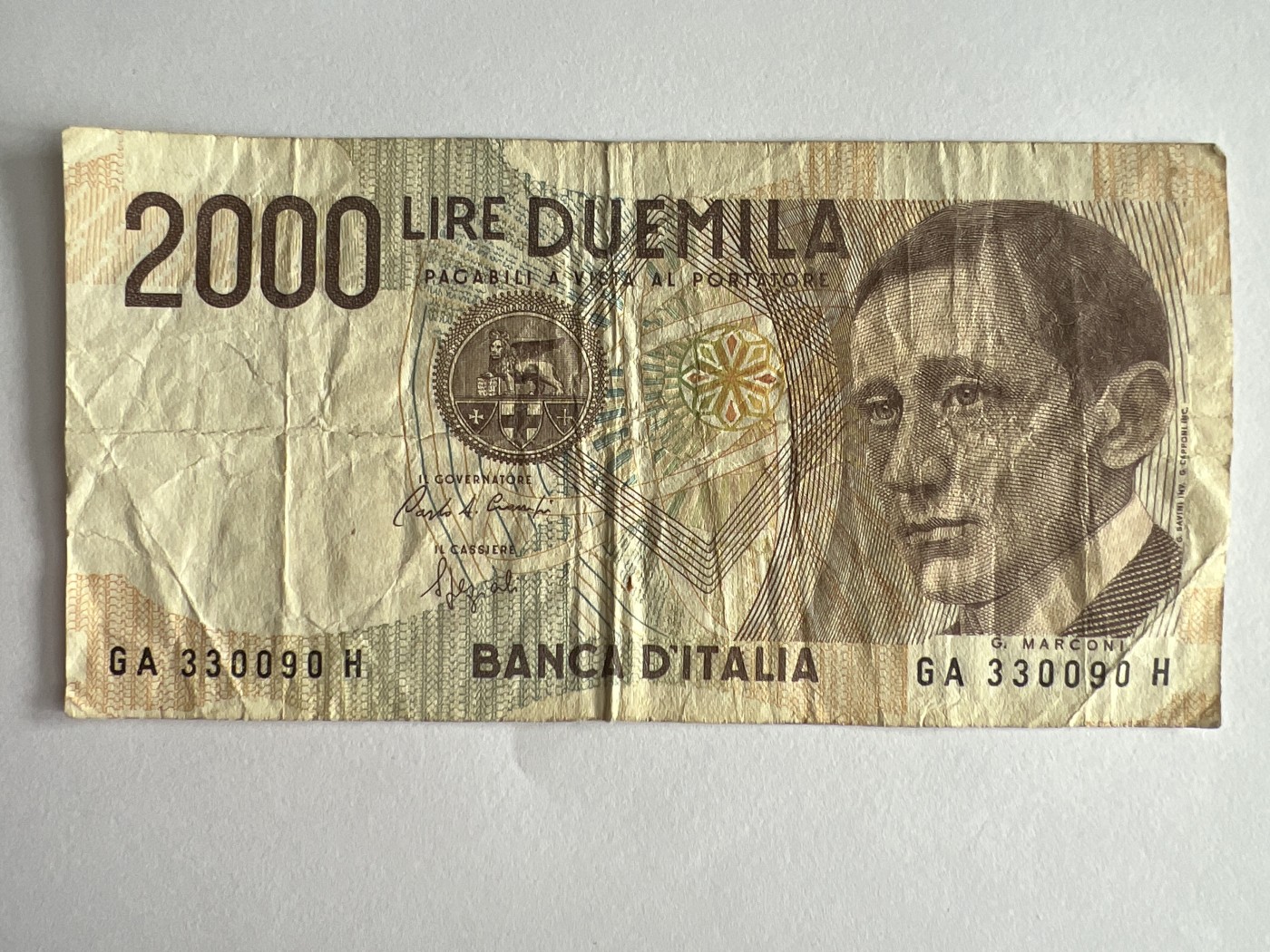 第540期  纸币专场 （无押金，捡漏，全场50包邮，偏远地区除外，接收代拍业务） 意大利2000里拉