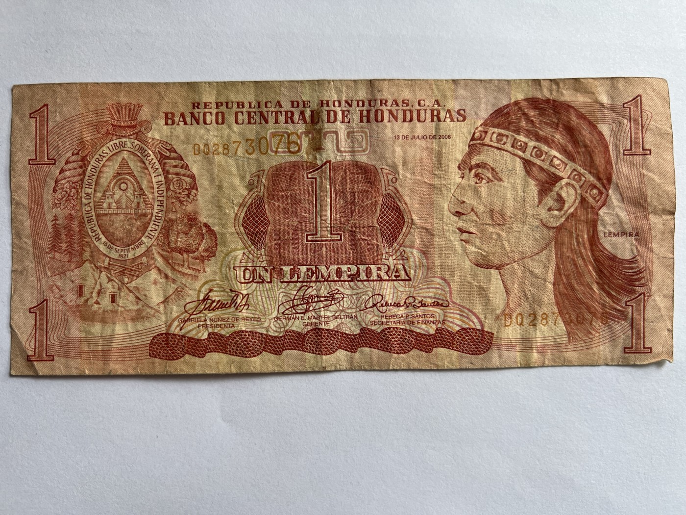 第623期纸币专场 （无押金，捡漏，全场50包邮，偏远地区除外，接收代拍业务） 洪都拉斯1伦皮拉