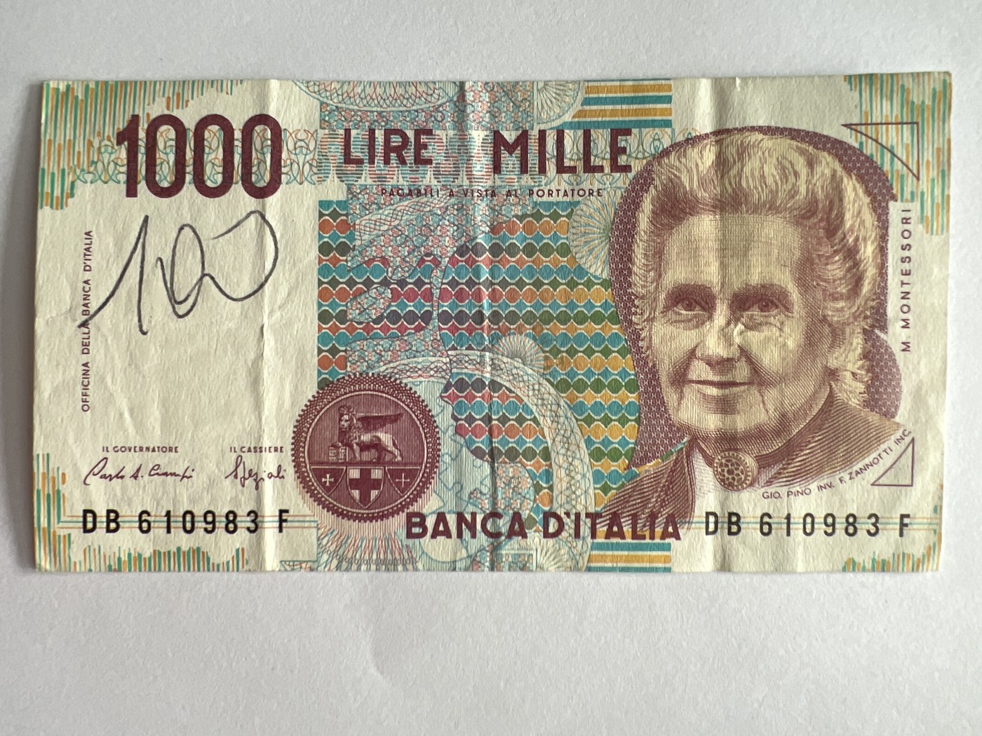 第540期  纸币专场 （无押金，捡漏，全场50包邮，偏远地区除外，接收代拍业务） 意大利1000里拉