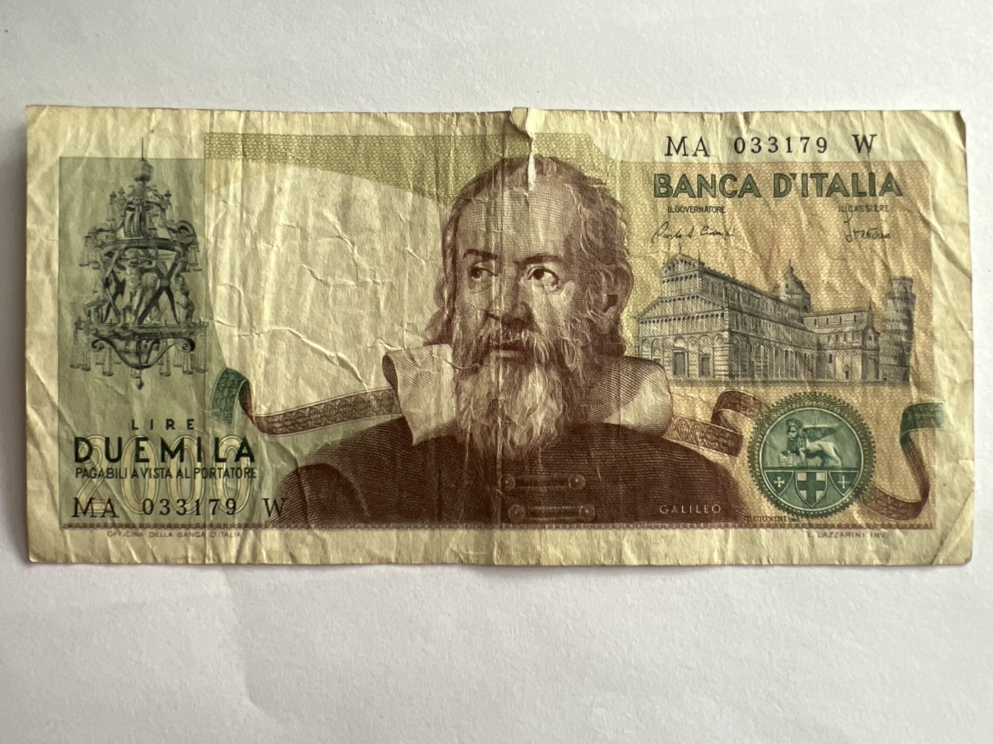 第540期  纸币专场 （无押金，捡漏，全场50包邮，偏远地区除外，接收代拍业务） 意大利2000里拉