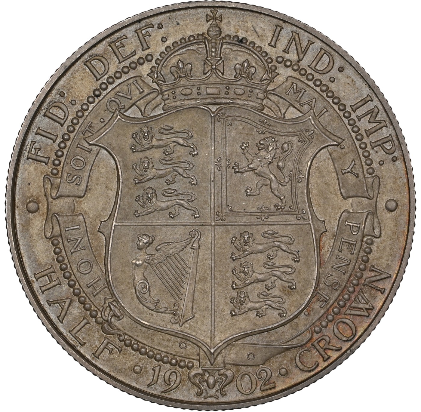 博洋堂世界钱币拍卖第066期（全场包邮） NGC PF64MATTE 英国1902年爱德华七世精制1/2克朗银币，难得原味包浆，65分成交6000+