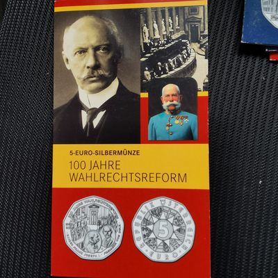 道一币馆币章第四十一场 - 原包装 奥地利2007年选举改革百年5欧元纪念银币 量25W