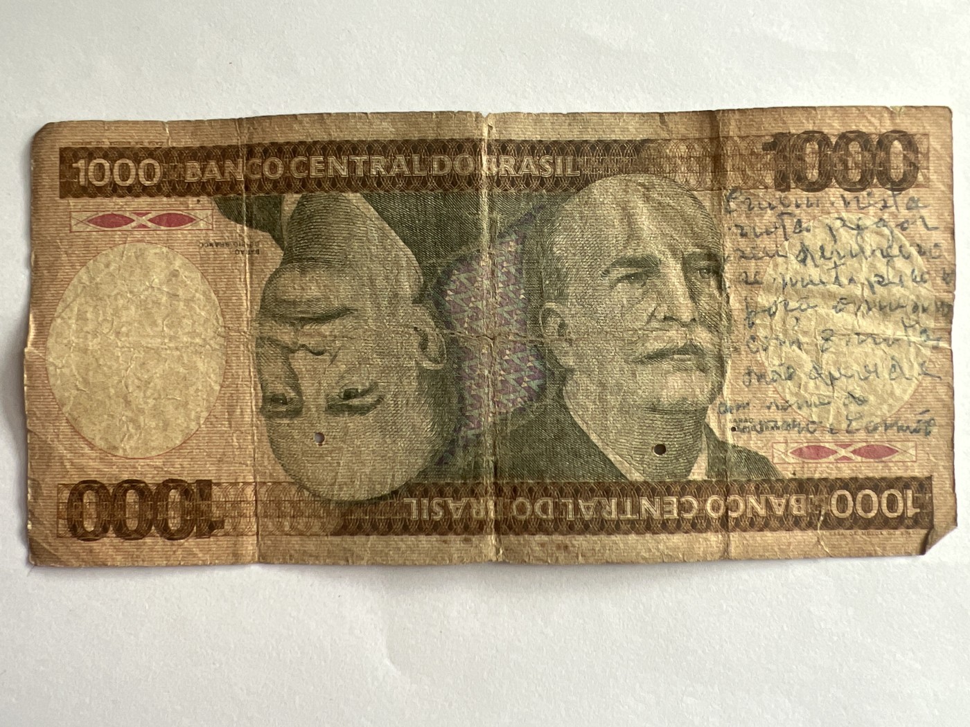 第612期 纸币专场 （无押金，捡漏，全场50包邮，偏远地区除外，接收代拍业务） 巴西1000克鲁塞罗