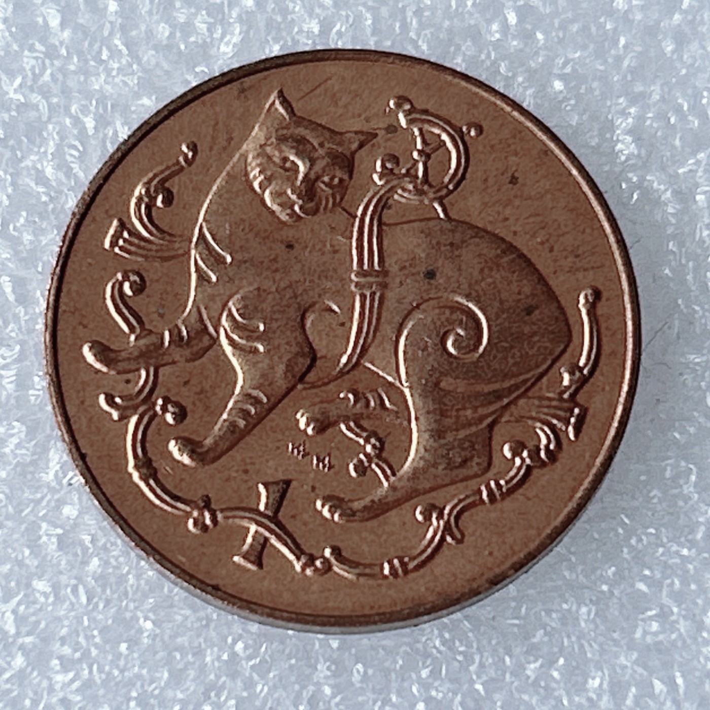 海外回流1元起拍小铺 各国钱币散币场 第8期 马恩岛1981年1便士 猫