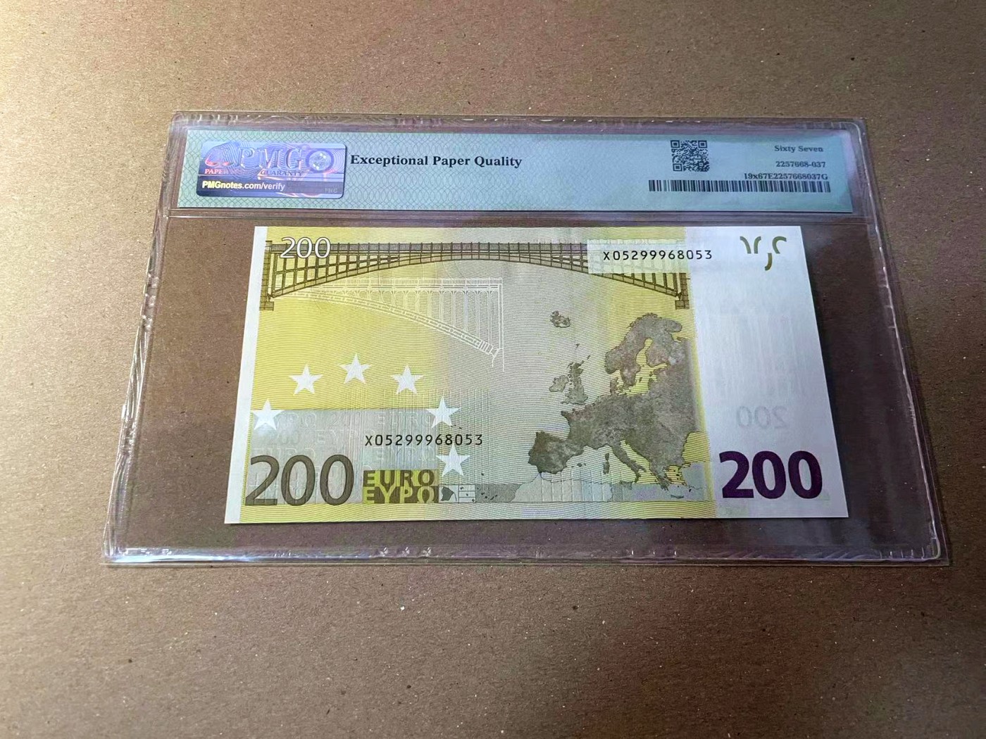 【Blue Auction】✨世界纸币精拍第440期【精】 【无47】欧盟 2002年200欧元 PMG67EPQ 高分