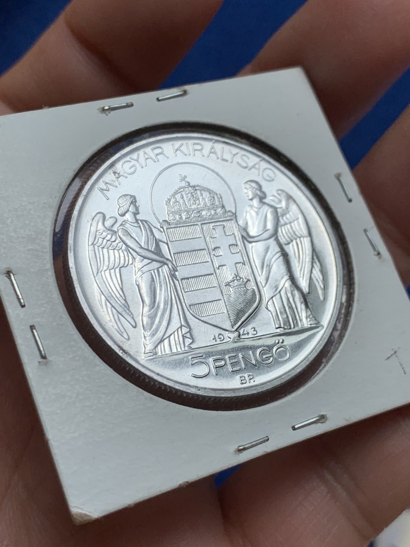 《竞宝斋》第243场-周日，周一 新年开场 (全场包邮) 两枚一组 匈牙利1943年5潘果铝币