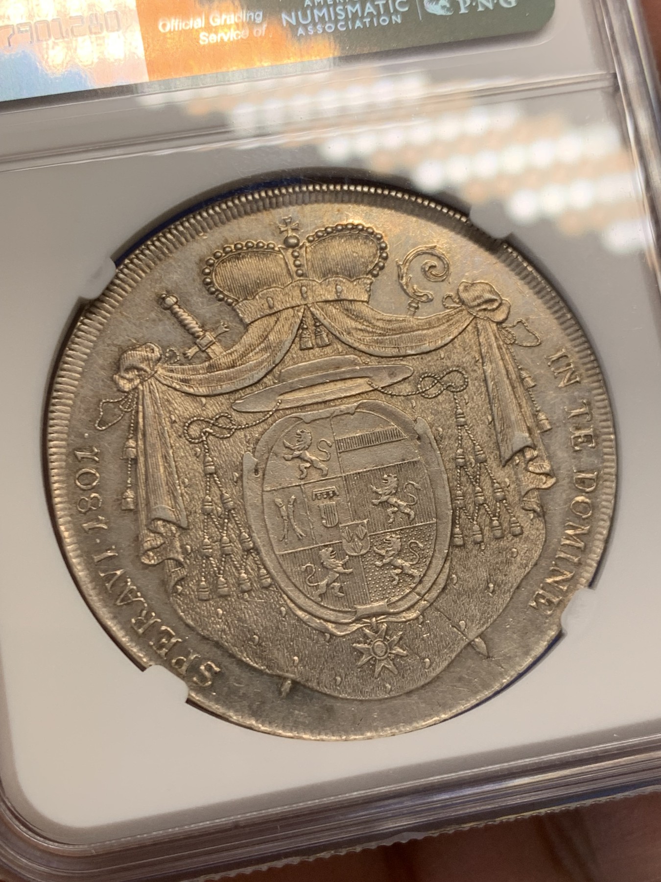 《竞宝斋》第243场-周日，周一 新年开场 (全场包邮) NGC AU55 奥地利 1801年 阿尔卑斯山主教区 1泰勒银币 单年品种 底板带光