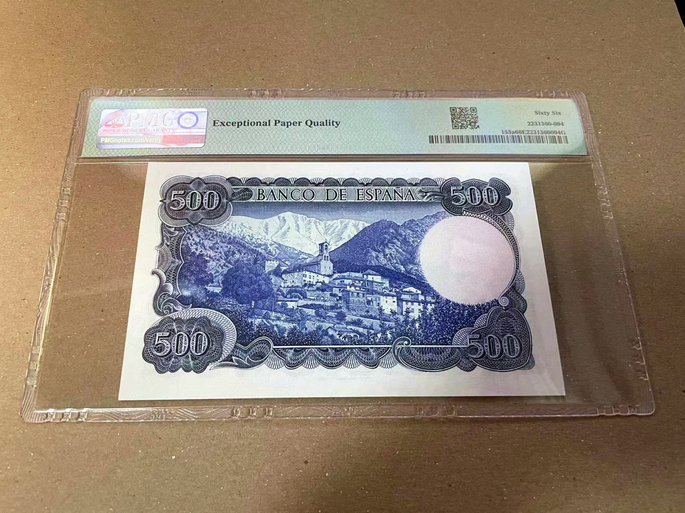 【Blue Auction】✨世界纸币精拍第440期【精】 【无47】西班牙 1973年500比塞塔 PMG66EPQ 