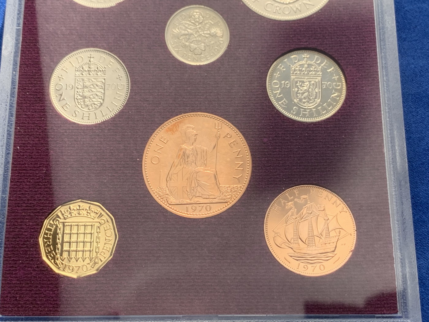 《竞宝斋》第243场-周日，周一 新年开场 (全场包邮) 两套一组 1970年+1971年英国精制套币 十二进制关门/十进制开门套 见证英系钱币的历史变革