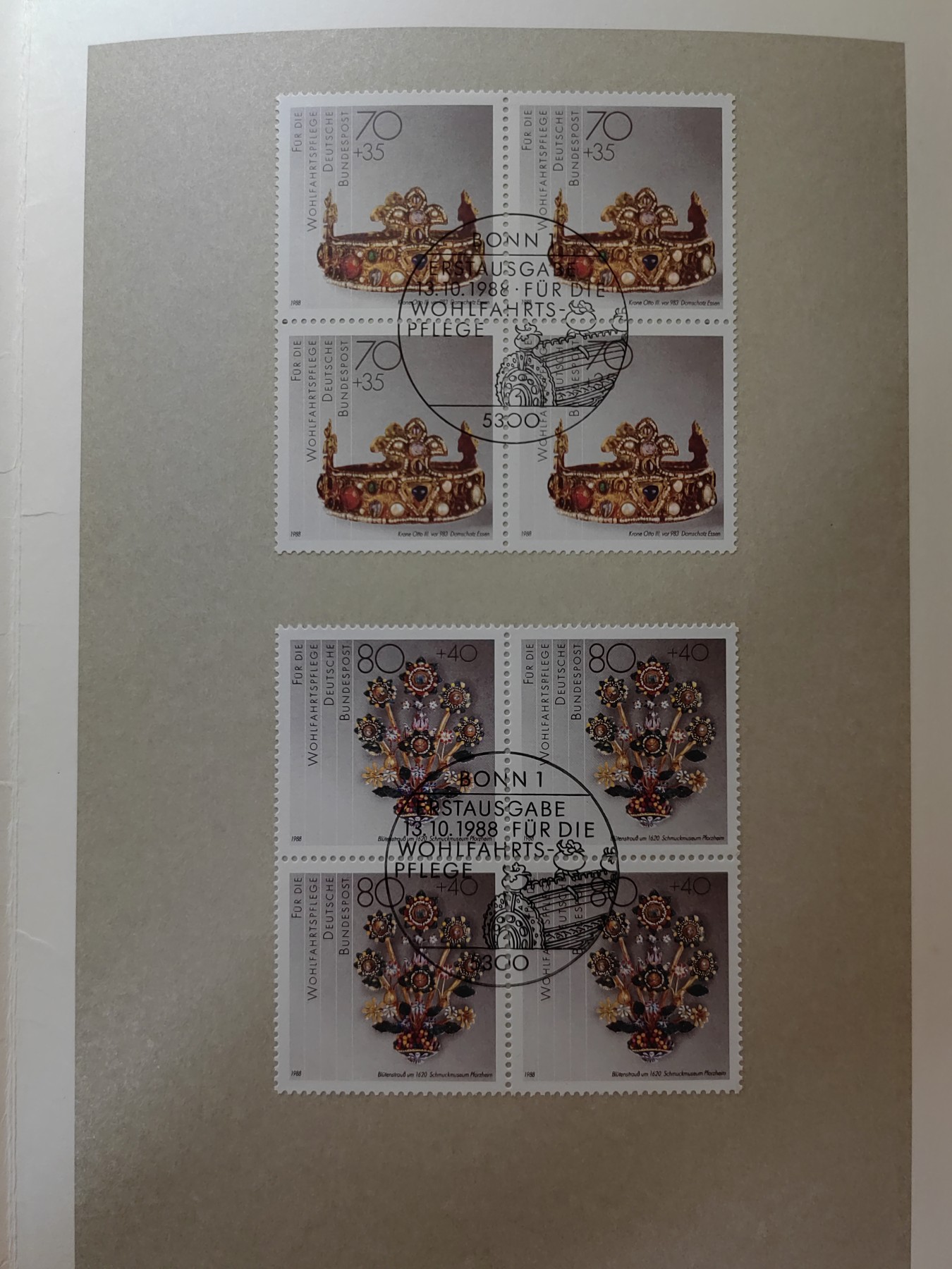 多国邮品✌（拍卖场）精品🔥专场 第⑤①场 德国1988大型邮折-金银饰品（难得）