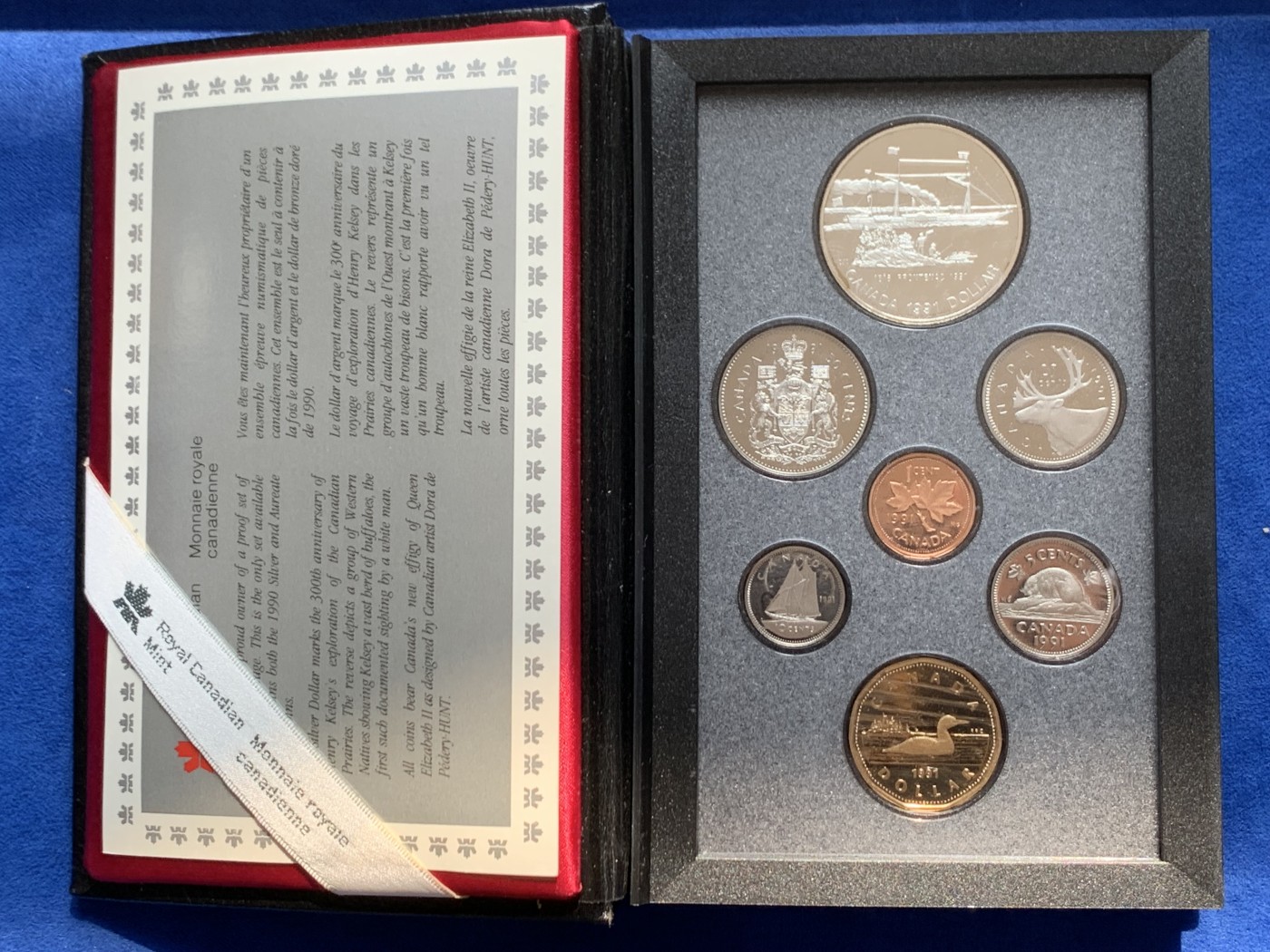 《竞宝斋》第243场-周日，周一 新年开场 (全场包邮) 加拿大1991年精致套币 含大银币一枚