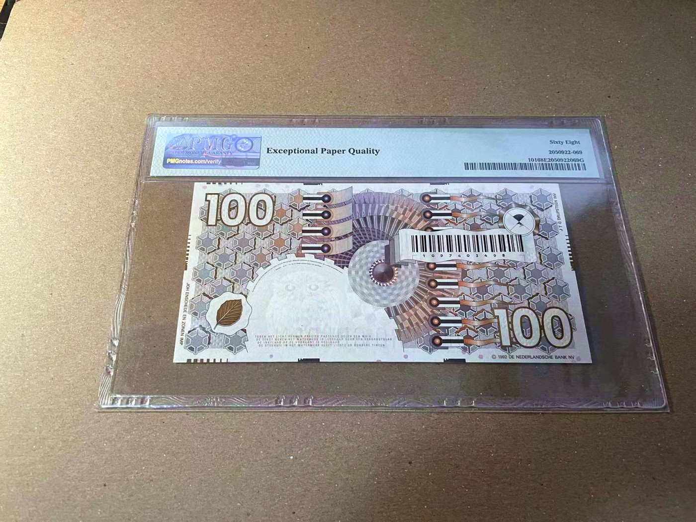 【Blue Auction】✨世界纸币精拍第440期【精】 荷兰 1992年100盾 PMG68EPQ 超高分