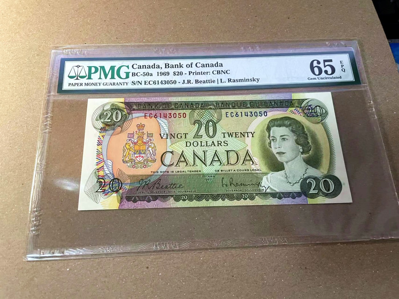 【Blue Auction】✨世界纸币精拍第440期【精】 加拿大 1969年20元 PMG65EPQ 女王