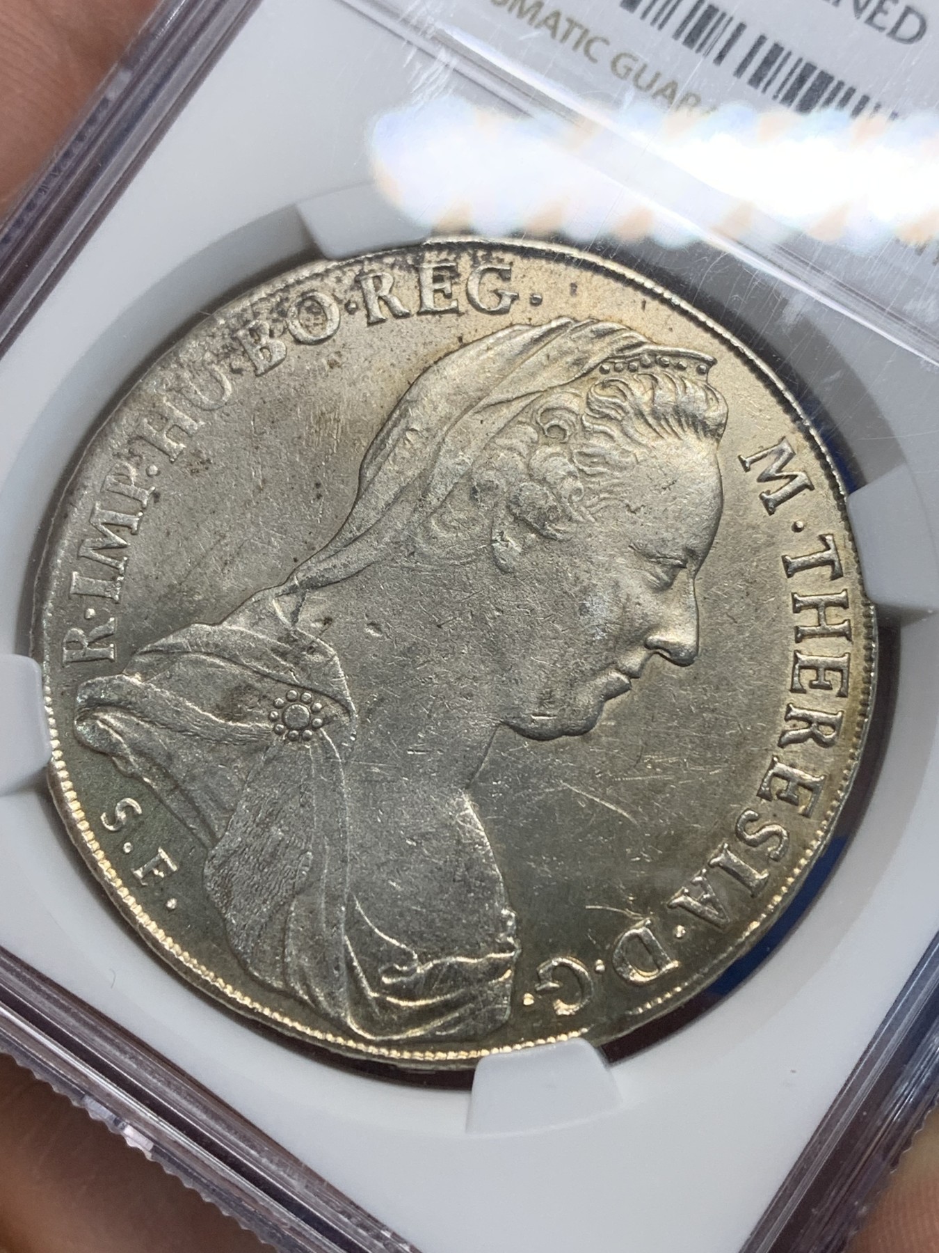 《竞宝斋》第243场-周日，周一 新年开场 (全场包邮) NGC AU 奥匈帝国1780年大奶妈银币 早期米兰厂后铸 1820年左右铸造 原光 状态不错 老张出品