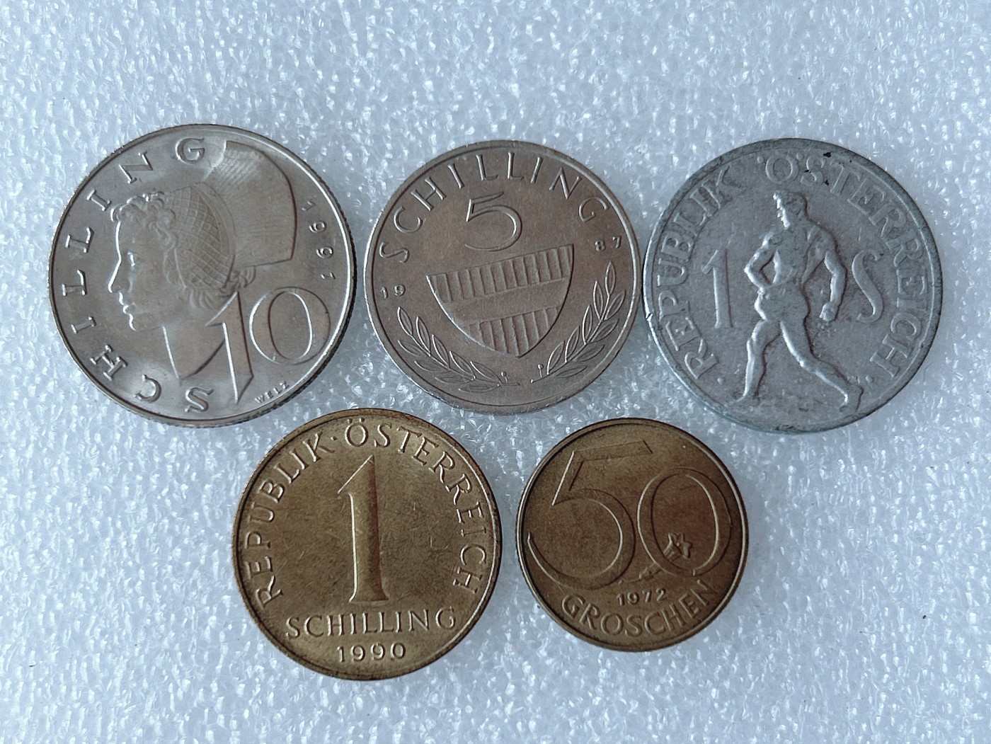 第一海外回流一元起拍收藏 散币专场 第68期 奥地利硬币 5枚