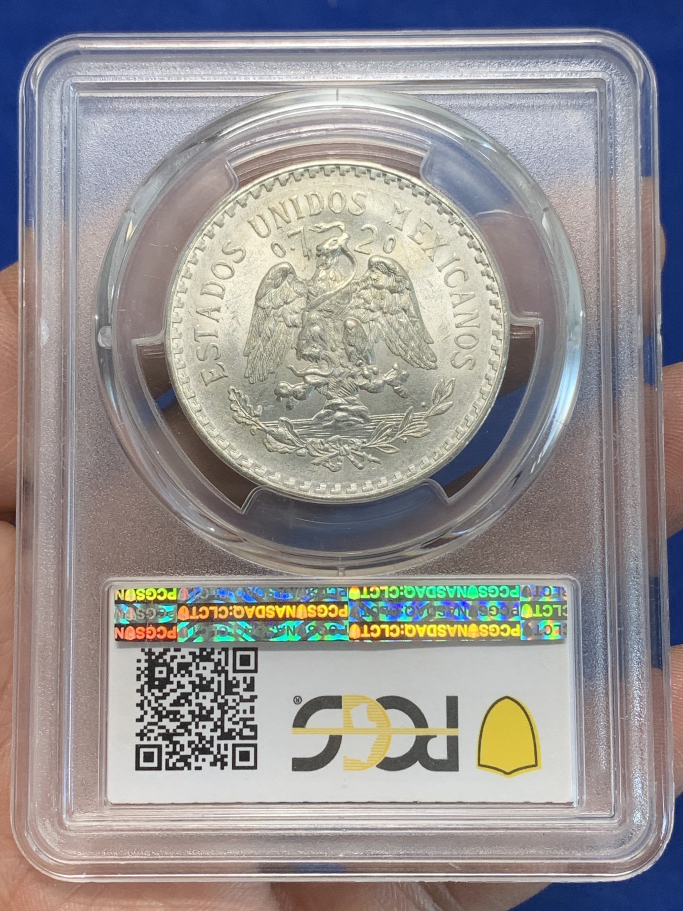 《竞宝斋》第243场-周日，周一 新年开场 (全场包邮) PCGS MS65 墨西哥1943年1比索银币 原光品种 值得收藏