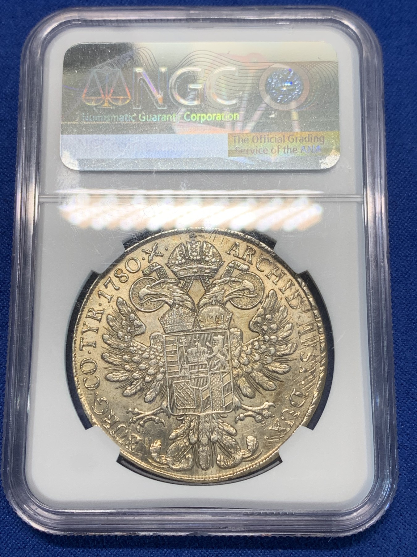 《竞宝斋》第243场-周日，周一 新年开场 (全场包邮) NGC AU 奥匈帝国1780年大奶妈银币 早期米兰厂后铸 1820年左右铸造 原光 状态不错 老张出品