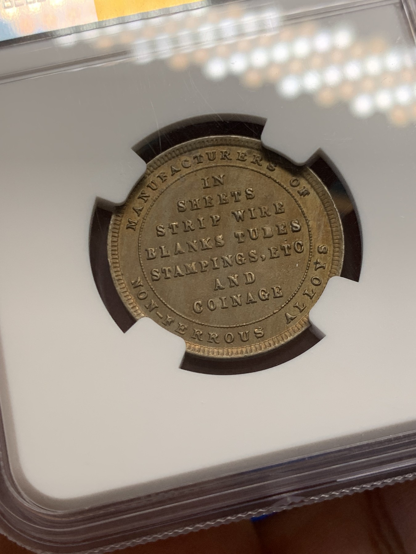 《竞宝斋》第243场-周日，周一 新年开场 (全场包邮) NGC MS63 英国伯明翰造币厂广告币 前身是喜敦厂 其与中国近代机制币的关系可谓是密不可分