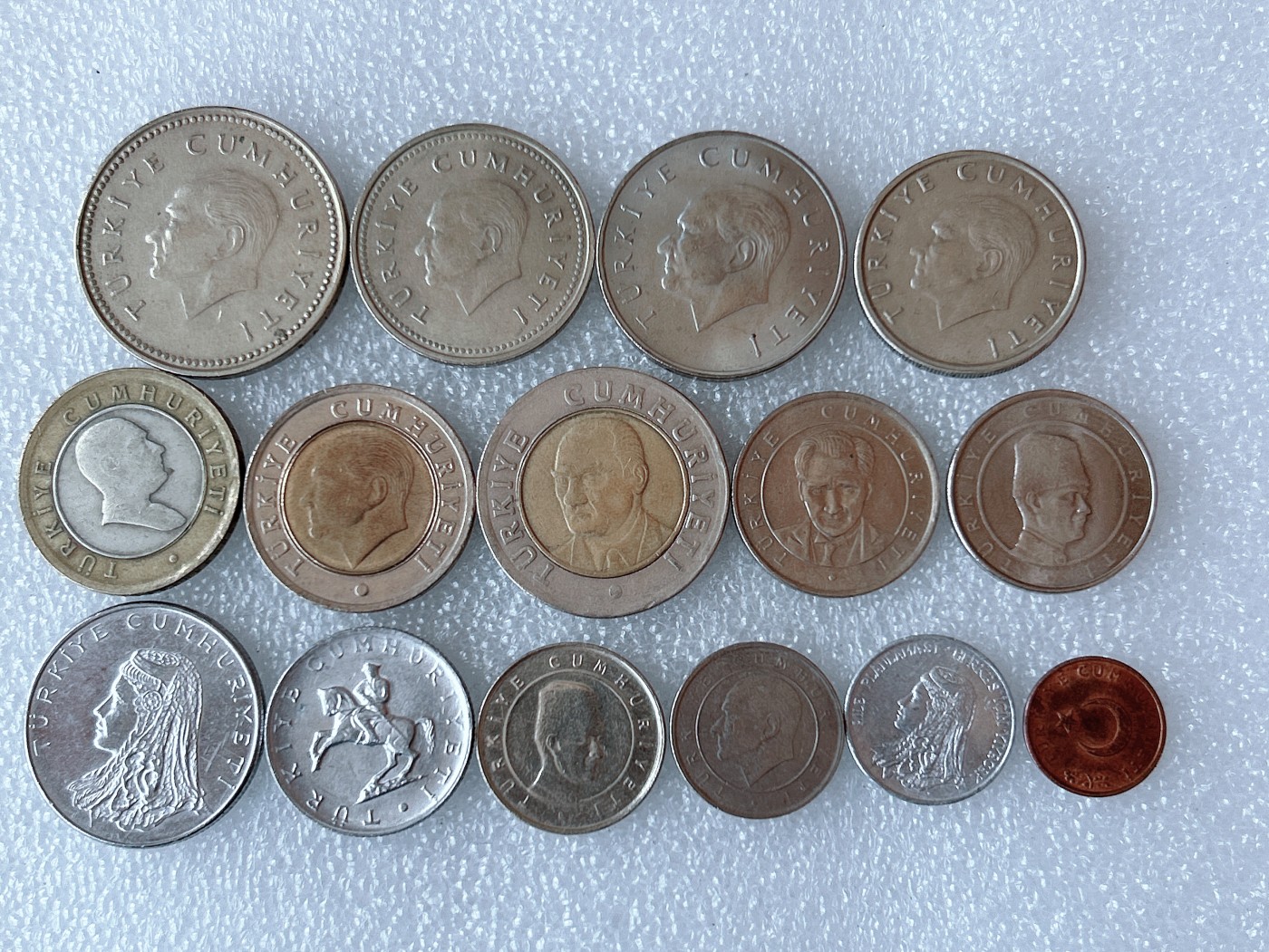 第一海外回流一元起拍收藏 散币专场 第68期 土耳其硬币 15枚 无重复