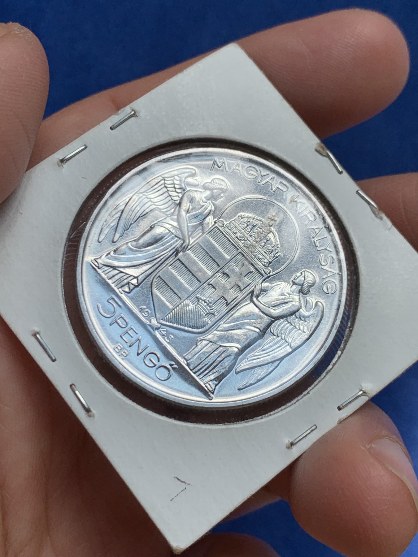 《竞宝斋》第243场-周日，周一 新年开场 (全场包邮) 两枚一组 匈牙利1943年5潘果铝币